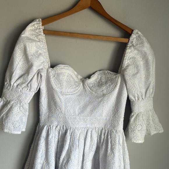 Agua By Agua Bendita Cedro Lace Bustier Mini Dress Small - Picture 5 of 15